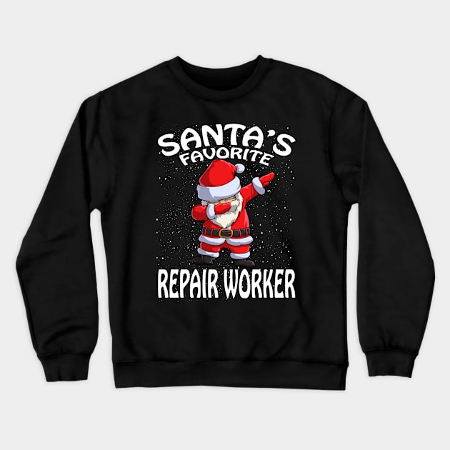 Santas Favorite Repair Worker Christmas Crewneck Sweatshirt by intelus